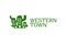 Green Cactus Western Town logo concept design