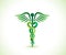 Green Caduceus Medical Symbol