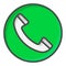 Green Call button. Vector symbol