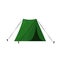 Green camping tent in a flat style