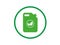 Green canister vector isolated icon background