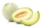 Green cantaloupe melon isolated