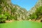 Green Canyon. Natural beauty of Turkey. Summer landscape with mountains and forest, turquoise lake