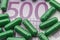 Green capsules up ticket of 500 euros