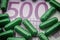 Green capsules up ticket of 500 euros