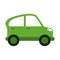 Green car transport industry contamination icon