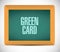 green card chalkboard sign illustration.