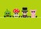 Green Card Cloverleaf Fly Agaric Chimney Sweep And Pig Sunglasses