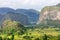 Green caribbean valley with mogotes hills landscape, Vinales, Pinar Del Rio, Cuba