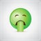 Green Cartoon Face Sick Feeling Bad People Emotion Icon
