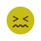 Green Cartoon Face Sick Sad Upset Emoji People Emotion Icon