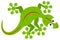 Green cartoon lizard