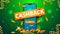Green cashback banner with large smartphone with gold coins around, gold coins falling from the top