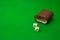 Green casino table with dice