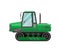 Green caterpillar tractor isolated icon