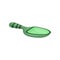 Green ceramic spoon, tea ceremony symbol cartoon vector Illustration