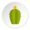 Green Cereus Candicans cactus icon circle