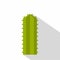 Green Cereus Candicans cactus icon, flat style