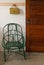 Green Chair at Schoolroom Entrance