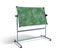 Green chalkboard with metal frame 3d render on white