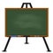 Green chalkboard wood frame on easel