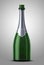 Green Champagne Bottle Open Neck