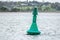 Green channel marker beacon buoy