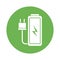 green charging. Technology illustration. Vector illustration. Stock image.