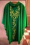 Green chasuble of the catholic priest