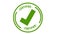 Green check mark icon and certified text