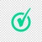 Green Check Mark Icon in Circle. Tick Symbol