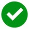 Green check mark icon vector isolated