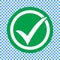 Green checklist icon, chec mark icon vector