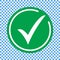 Green checklist icon, chec mark icon vector