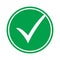 Green checklist icon, check mark icon vector