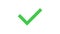 Green checkmark animation. Yes tick. Correct check mark symbol. Yes sign. Correct vote icon on white background. Animated green ti