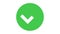 Green checkmark animation. Yes tick. Correct check mark symbol. Yes sign. Correct vote icon on white background. Animated green ti