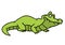 Green cheerful crocodile animal character cartoon illustration