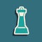 Green Chess icon isolated on green background. Business strategy. Game, management, finance. Long shadow style. Vector