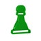 Green Chess icon isolated on transparent background. Business strategy. Game, management, finance.