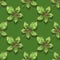 Green chestnut leaves seamless background