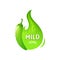 Green chili pepper spicy rating sticker mild level