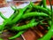 Green chillies in design backgrounds