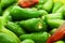 Green Chilly Peppers in basket