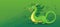 green, Chinese dragon on a green background, symbol of the new year 2024