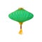 Green chinese paper lantern icon, cartoon style