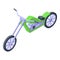 Green chopper icon isometric vector. Biking engine