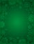 Green christmas background with frame of snowflakes and stars, v