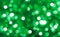 Green Christmas bokeh background, white and green circles, holiday, blurred, bright, light