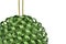 Green Christmas & New Year tree cone balls against white background